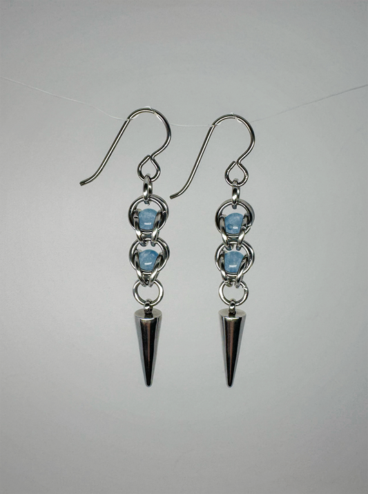 The Saint’s Blue Byzantine Spike Earrings