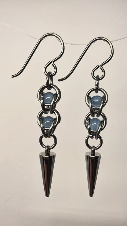 The Saint’s Blue Byzantine Spike Earrings